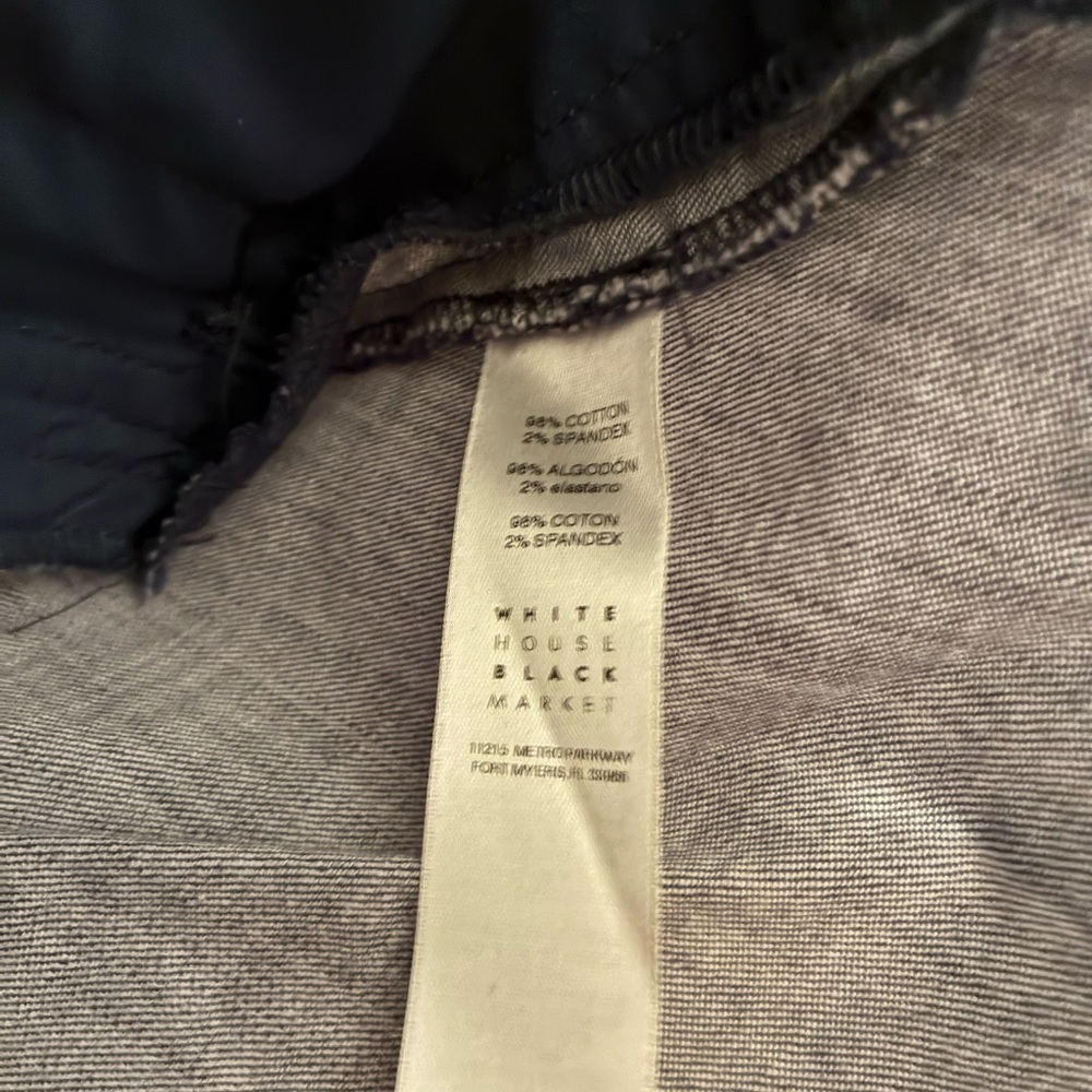 White House Black Market Chambray Moto-Style Jacket-EUC Sz 0 Petite Zippers - Picture 10 of 10
